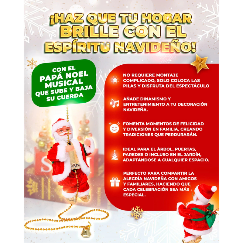 🎅 PAPA NOEL ESCALADOR🎅 + ENVÍO GRATIS.
